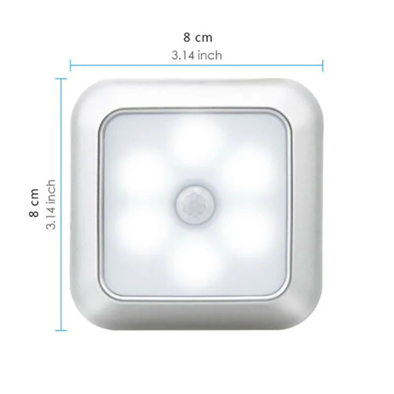 6 LED Night Light PIR Auto Motion Sensor Night