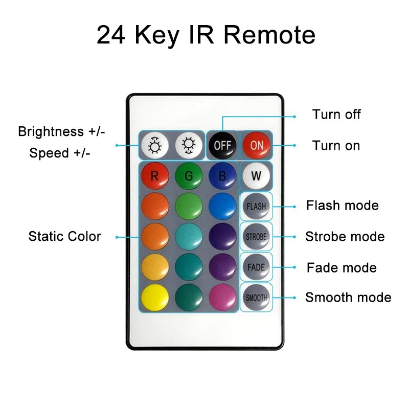 TV lights with remote control