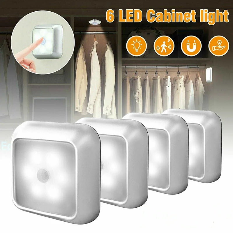 6 LED Night Light PIR Auto Motion Sensor Night