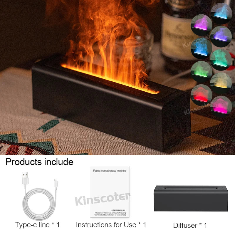 Essential Oil Aroma Diffuser Flame Air Humidifier