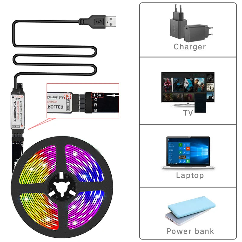 TV lights with remote control